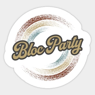 Bloc Party Circular Fade Sticker